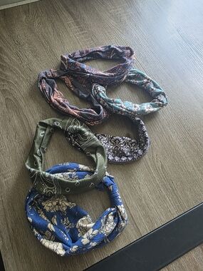 Boho Floral & Paisley Headband Set Of 6 — Multicolor